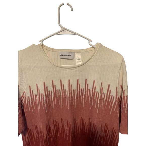 Alfred Dunner Womens Size Large Short Sleeve Pullover Sweater Mauve Shirt Round - Picture 2 of 3